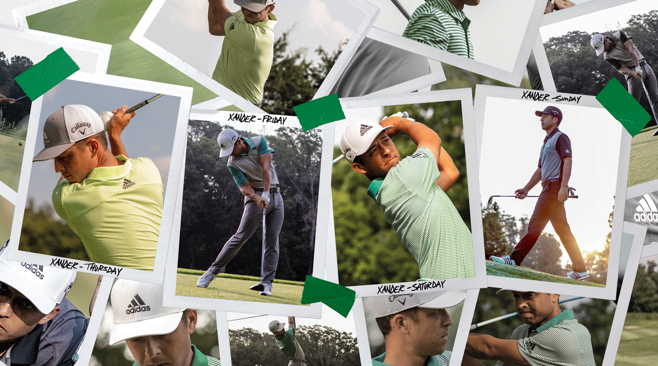 Xander Schauffele's Thursday - Sunday looks by Adidas.