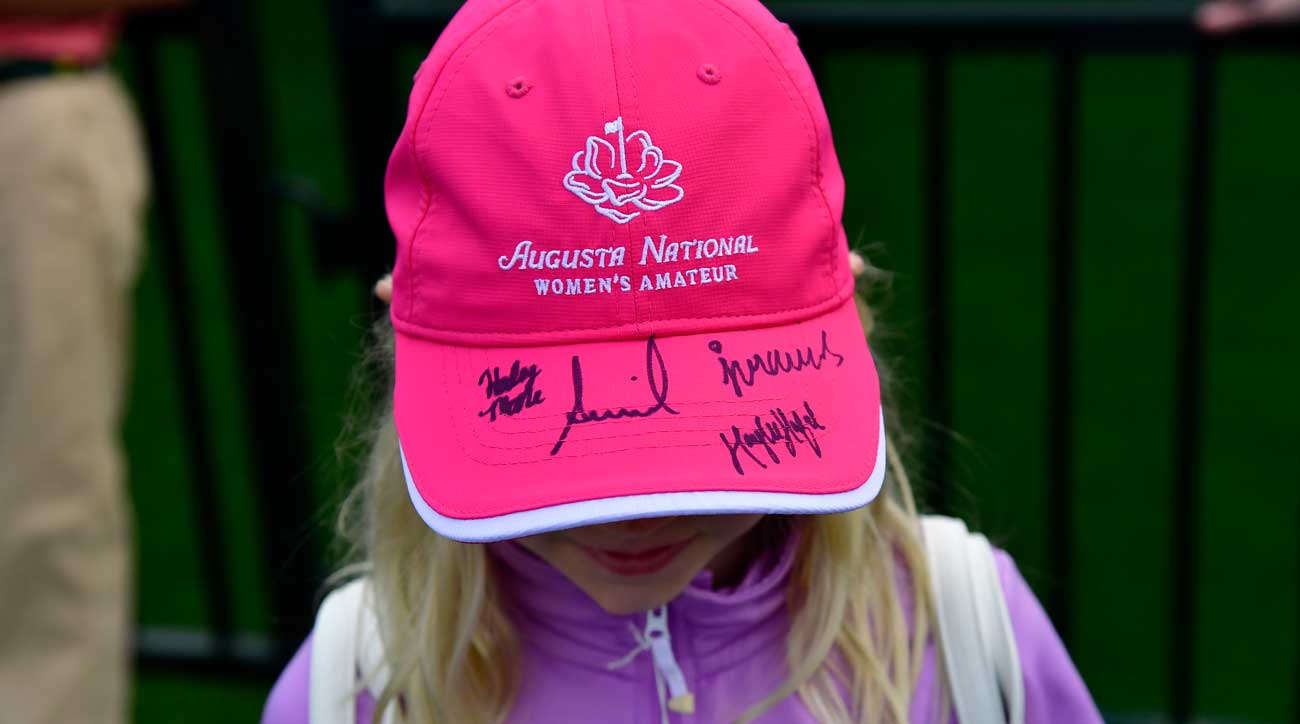 Many young girls traipsed around Augusta National vying for autographs from the competitors in the inaugural women's event.
