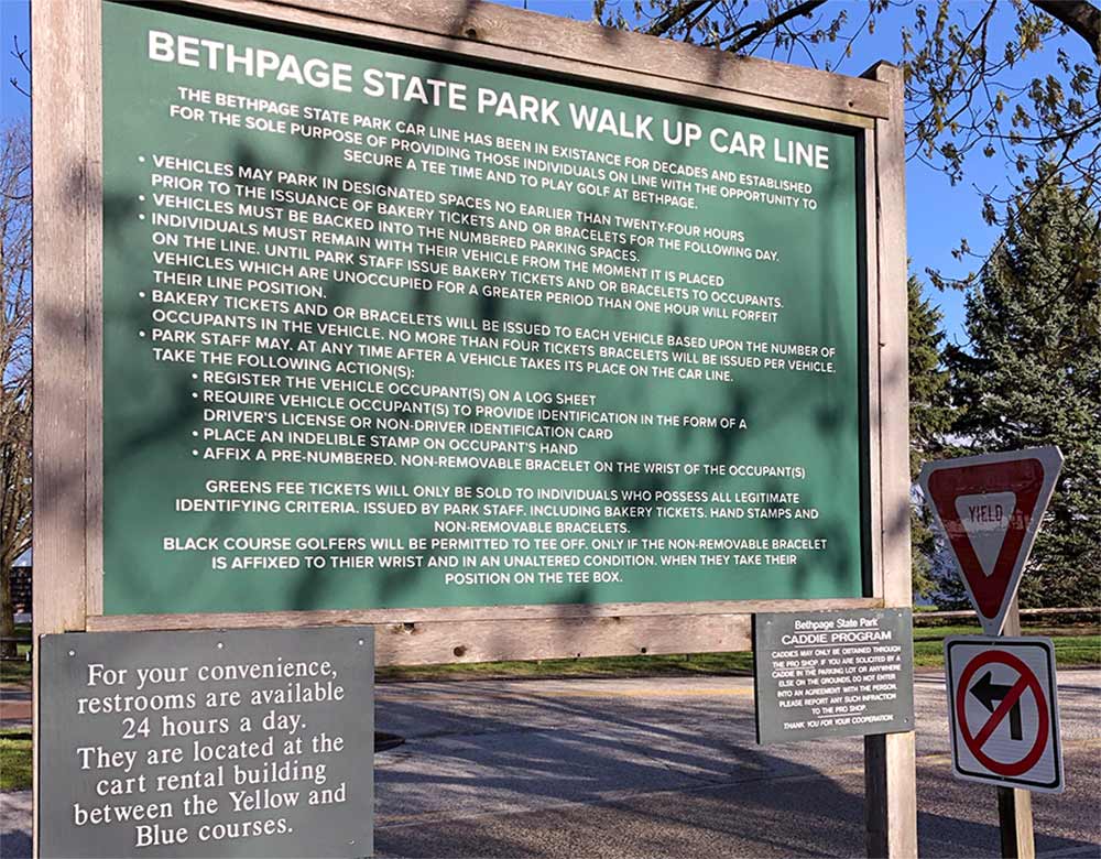 If you are going to camp out for a Bethpage tee time, you best mind the rules.