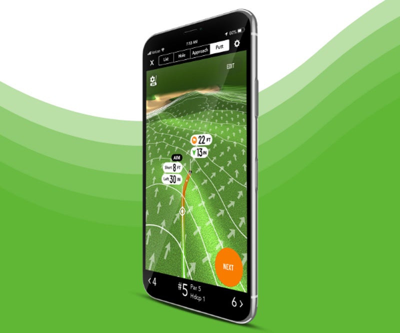 Putt Line's easy-to-use interface allows user to get exact reads on putts quickly and easily.
