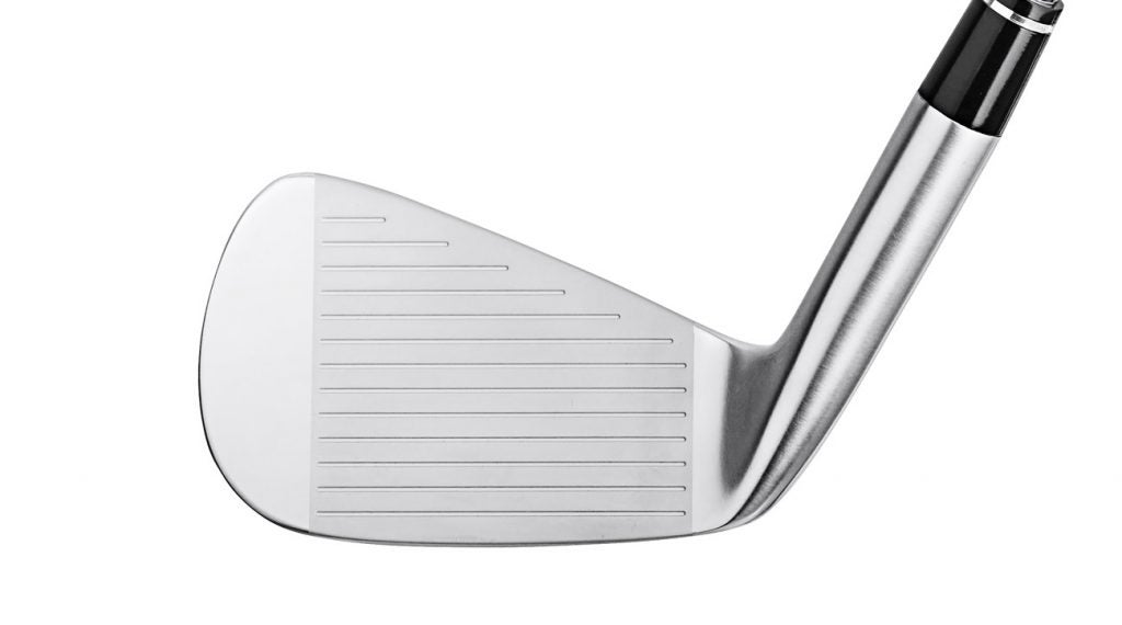 A view of the face of  Honma T World 747 Rose Proto MB iron.