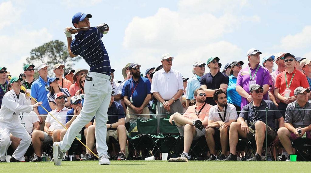 Masters patrons watched Rory McIlroy (and others) with their own eyes and not through their phones.