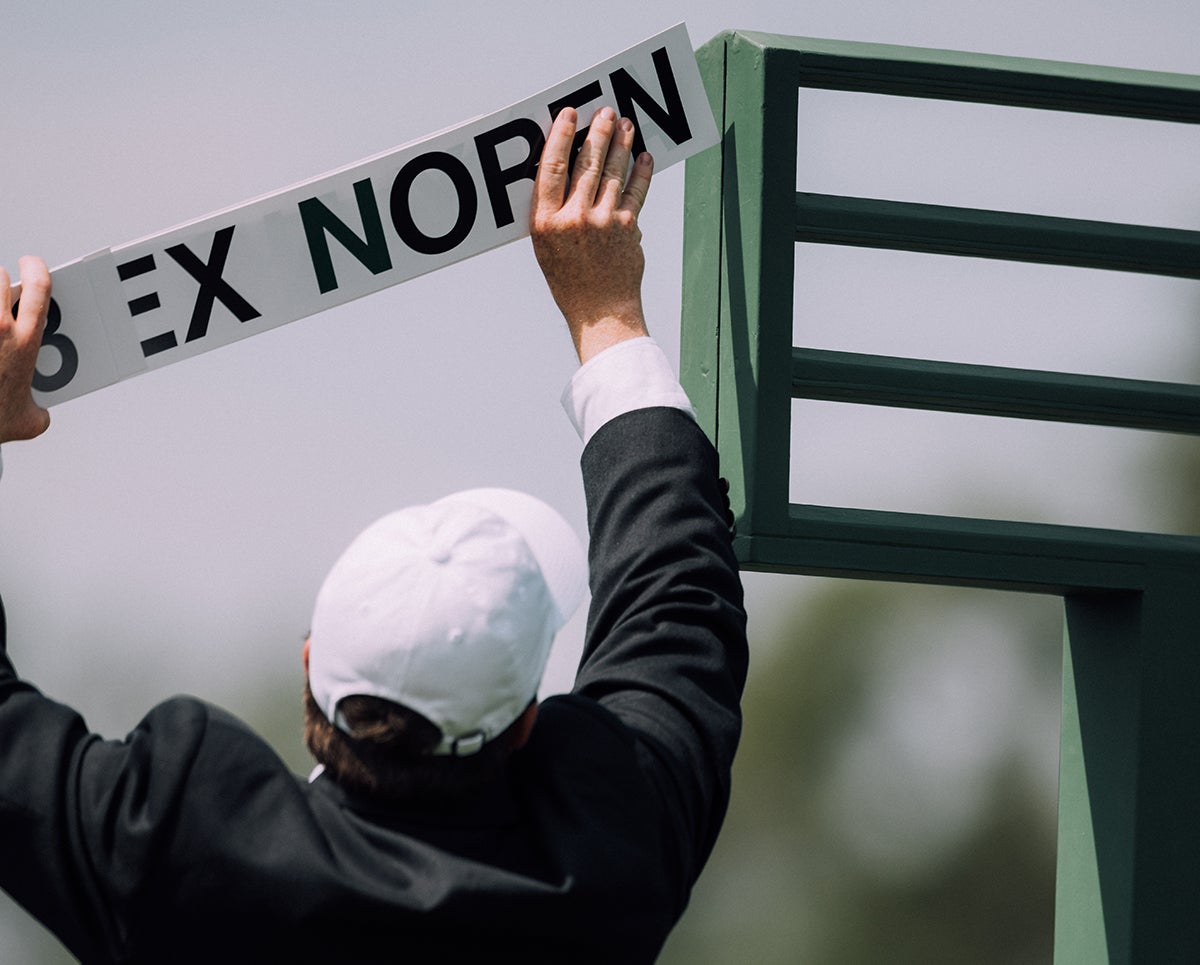 Every single leaderboard at Augusta is manual.