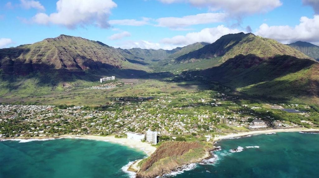 A view of Oahu's Leeward Coast where a new Tiger Woods golf course will be built.
