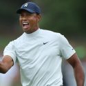 Tiger Woods fist pump 2019 Masters Friday
