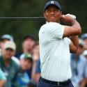 Tiger Woods tees off at the 2019 Masters