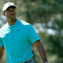 Tiger Woods tees off on Wednesday at the 2019 Masters.