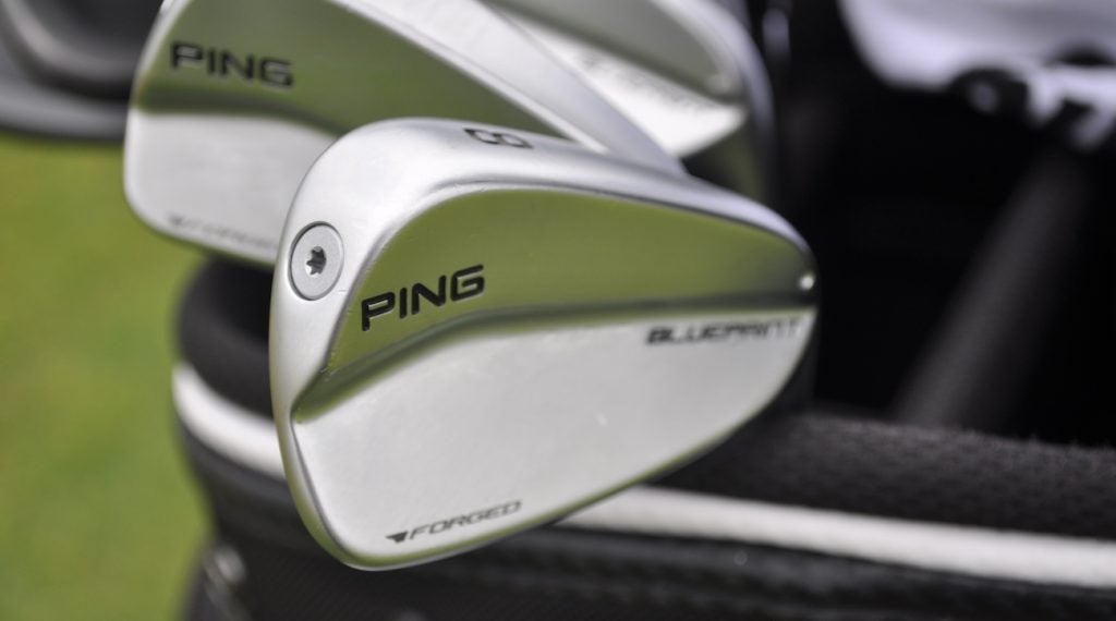 Ping's Blueprint irons have a tungsten weight in the toe to boost forgiveness. 