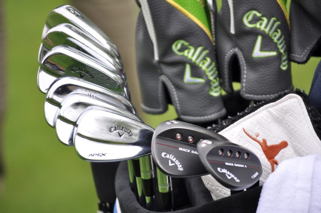 Sergio Garcia's Callaway Apex MB irons and Mack Daddy 4 wedges. 