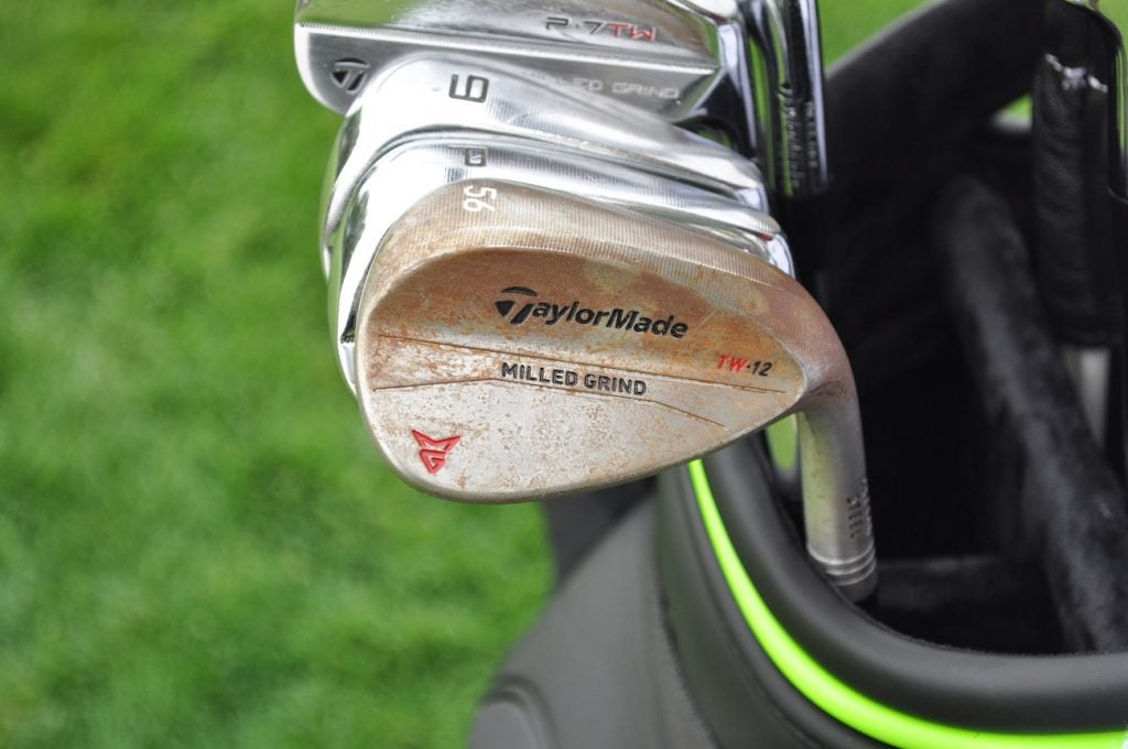 Tiger Woods carries two TaylorMade Milled Grind wedges (56 and 60 degrees).