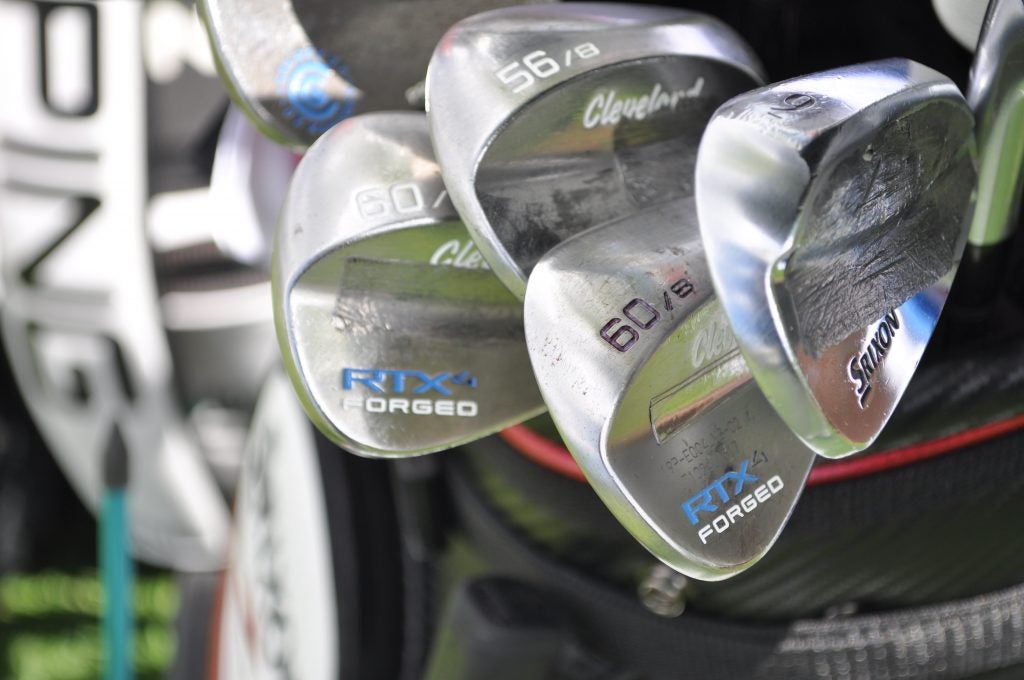 With two Cleveland RTX-4 Forged lob wedges in the bag, Hideki Matsuyama is still trying to finalize his setup. 