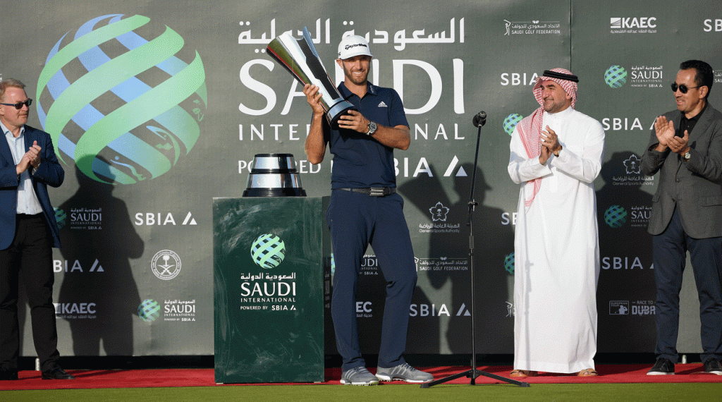 Dustin Johnson won the European Tour's inaugural Saudi International by two shots.