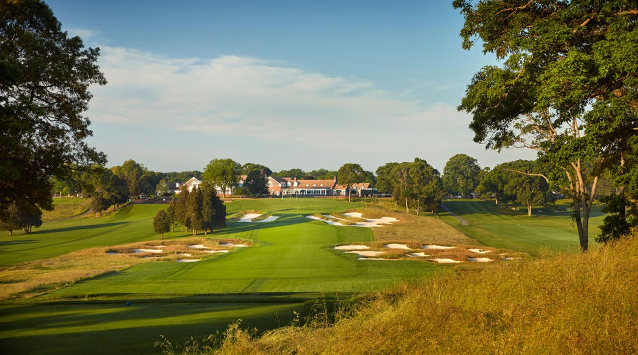 A view of the 18th fairway at Bethpage Black