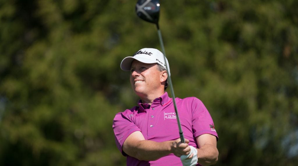 Jason Caron, the head pro at nearby Mill River Club, shot a round of even par at Bethpage Black on Thursday.