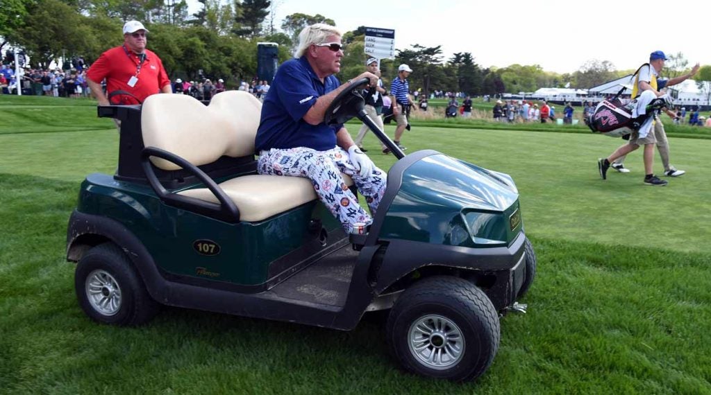 John Daly was granted permission to ride in a golf cart for the 2019 PGA Championship.