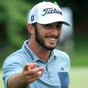 Max Homa smiles during the final round of the Wells Fargo Championship.