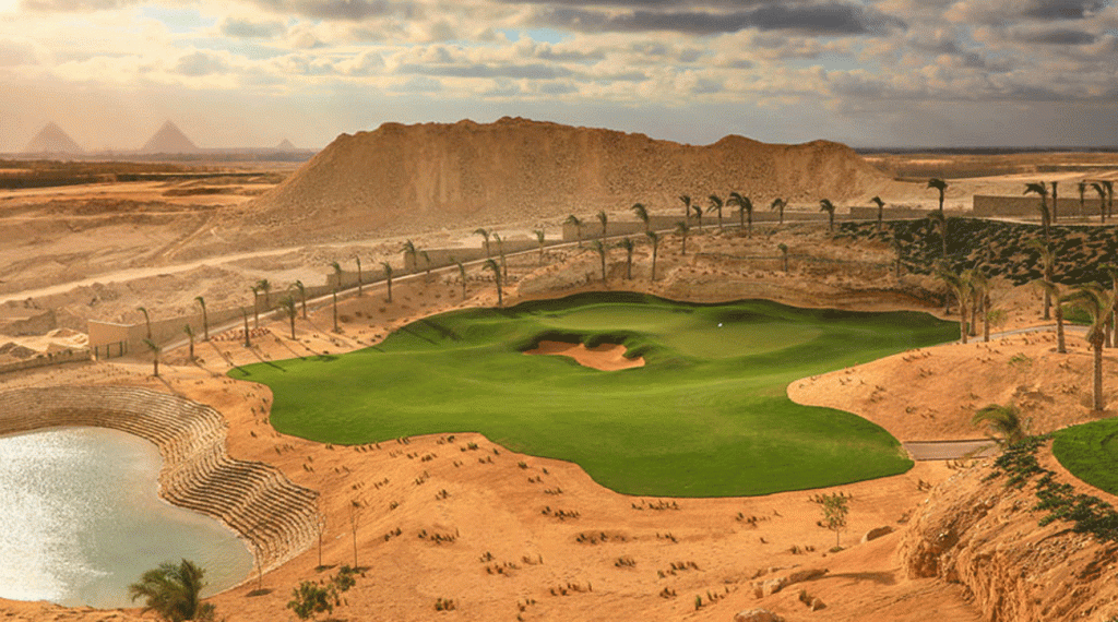 New Egyptian golf course offers views of pyramids PHOTOS