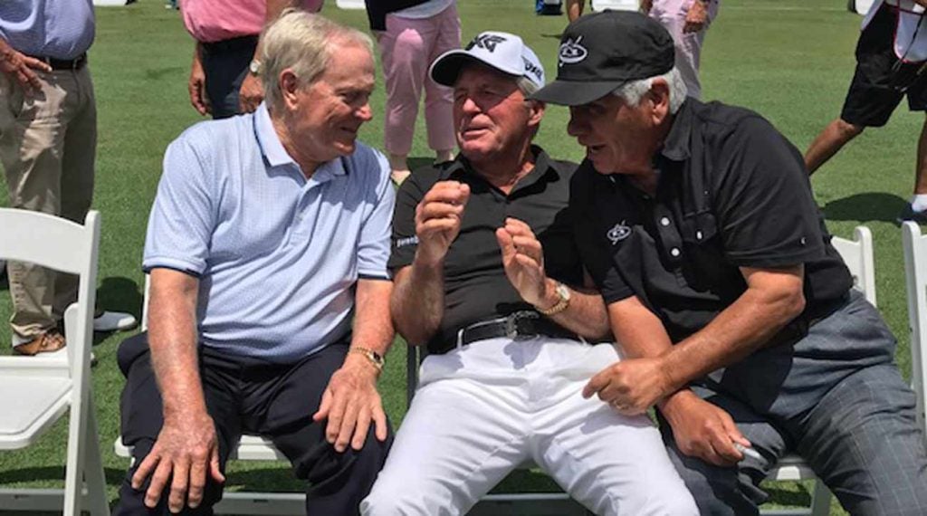 Jack Nicklaus, Gary Player and Lee Trevino were eager to talk Tiger's Masters win.