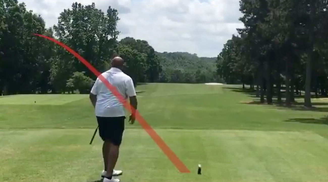 WATCH: Charles Barkley hilariously shanks number of tee shots