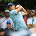 Brooks Koepka tees off during the 2019 Masters.
