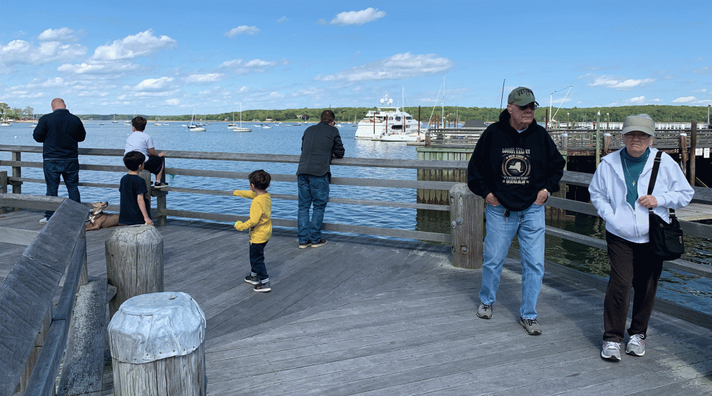 On Wednesday afternoon all ages walked the boardwalk to check out the yacht.