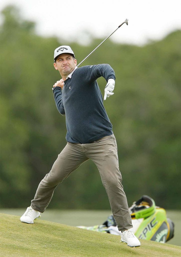 Matt Every had one epic club toss after a poor bunker shot