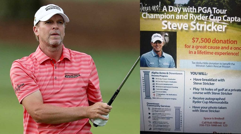 Steve Stricker's Thursday morning was interrupted by tweets from North Carolina golfers expecting his presence.