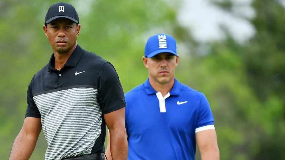 Tiger Woods couldn't stick with Brooks Koepka this week at the PGA.