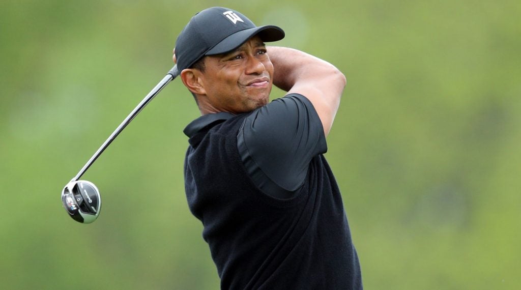 Tiger Woods pictured during the second round of the 2019 PGA Championship.