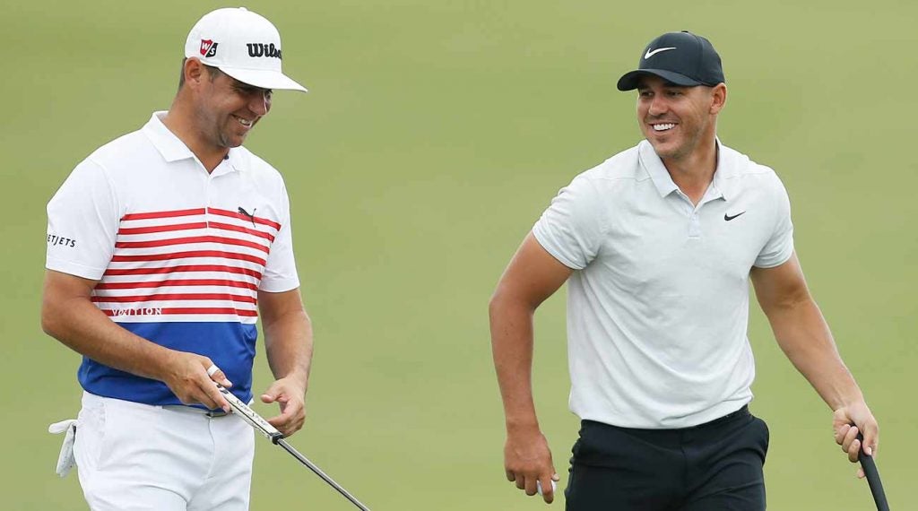 Gary Woodland (left) says he frequently gets mistaken for Brooks Koepka.