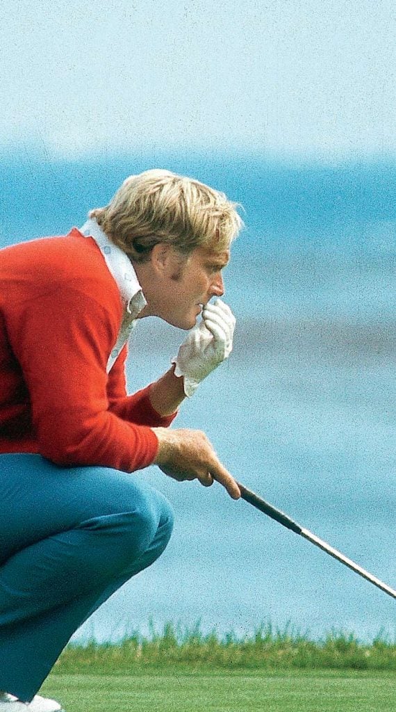 Nicklaus at the 1972 U.S. Open at Pebble Beach.