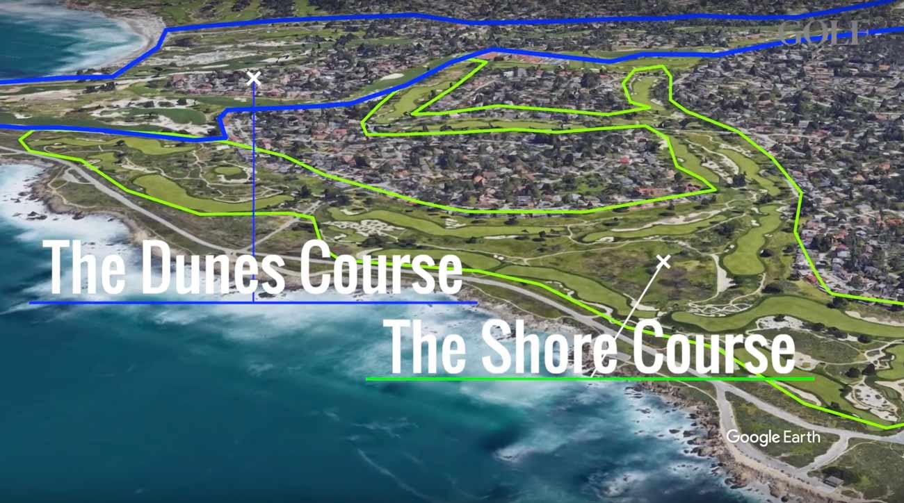 Monterey Peninsula boasts two 18-hole courses that border each other.