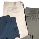 Left to Right: RLX Golf Tailored Fit Stretch, $98.50; Bonobos Highland Tour, $128; Lululemon ABC Class 34”, $128.