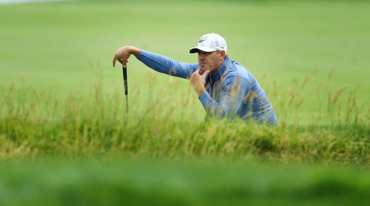Brooks Koepka raced out to a hot start and finished at two under Thursday.