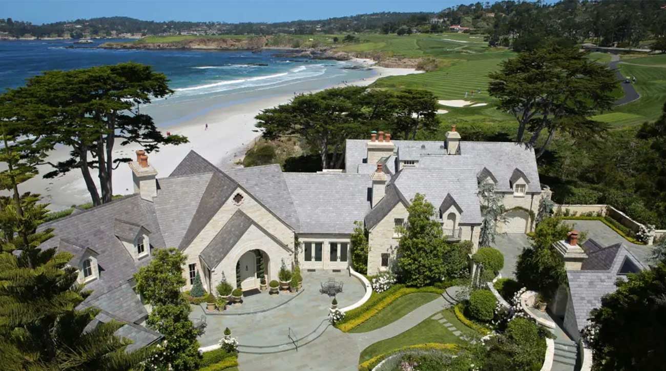 The mansions surrounding Pebble Beach Golf Links are just as eye-popping as the course itself.