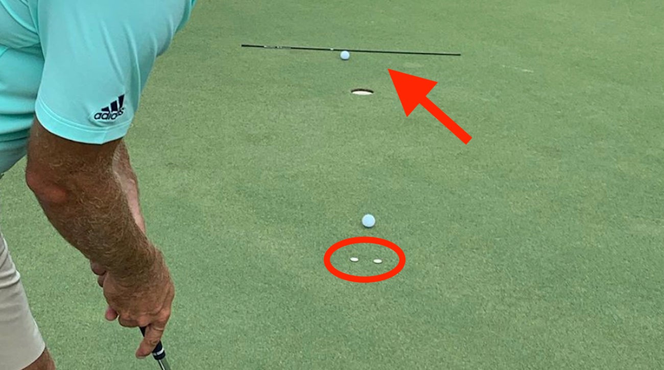 Dustin Johnson's latest putting drill looks really difficult Golf