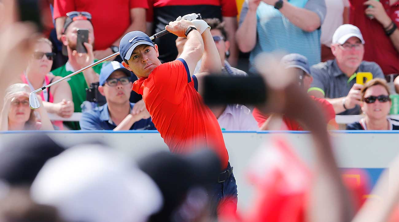 Rory McIlroy hits a drive at the RBC Canadian Open.