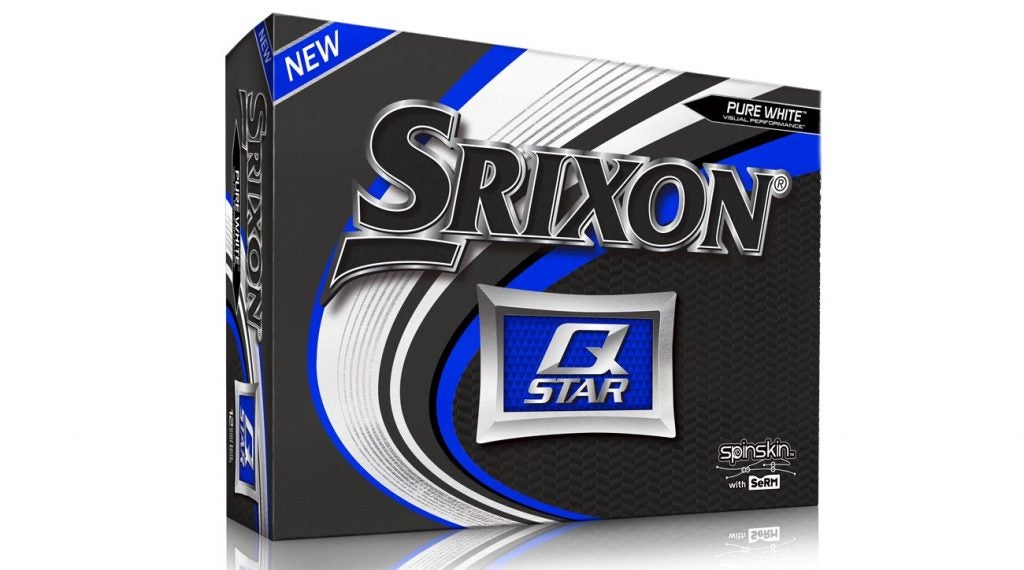 The packaging for the white version of the new Srixon Q-Star golf balls.