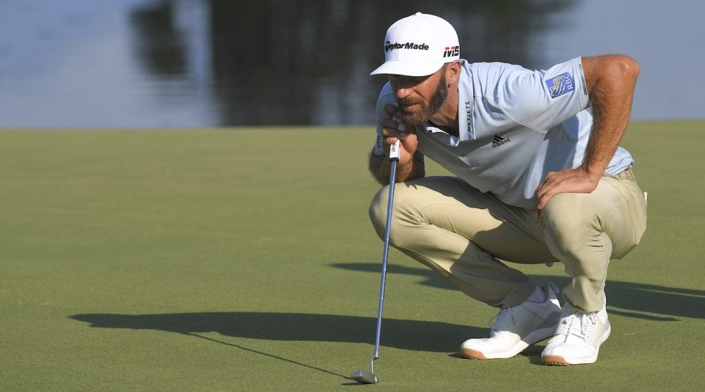 Dustin Johnson returned to an Anser-style TaylorMade blade.