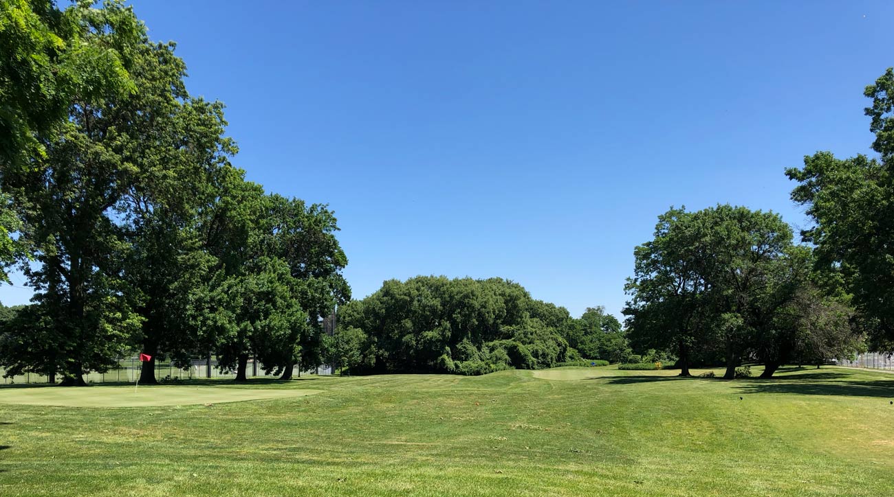 A view of the six-hole par-3 course at the Brooklyn junior golf center in Dyker Heights.