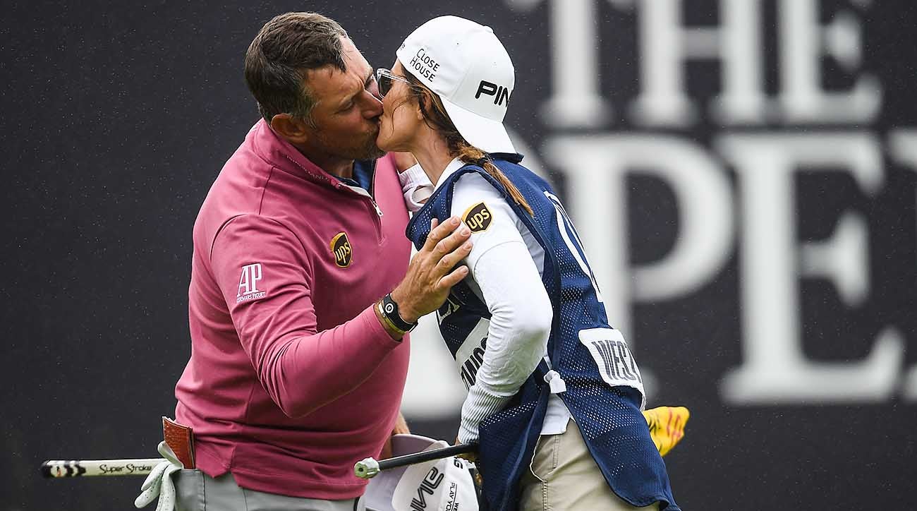 Lee Westwood Caddie Girlfriend Helen Storey On The Bag At British Open