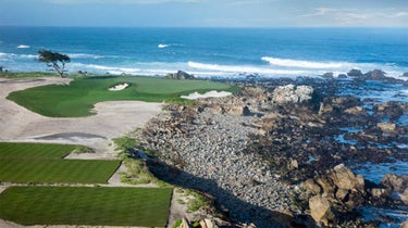 The par-3 14th has long been the Monterey Peninsula Dunes Course's signature hole.