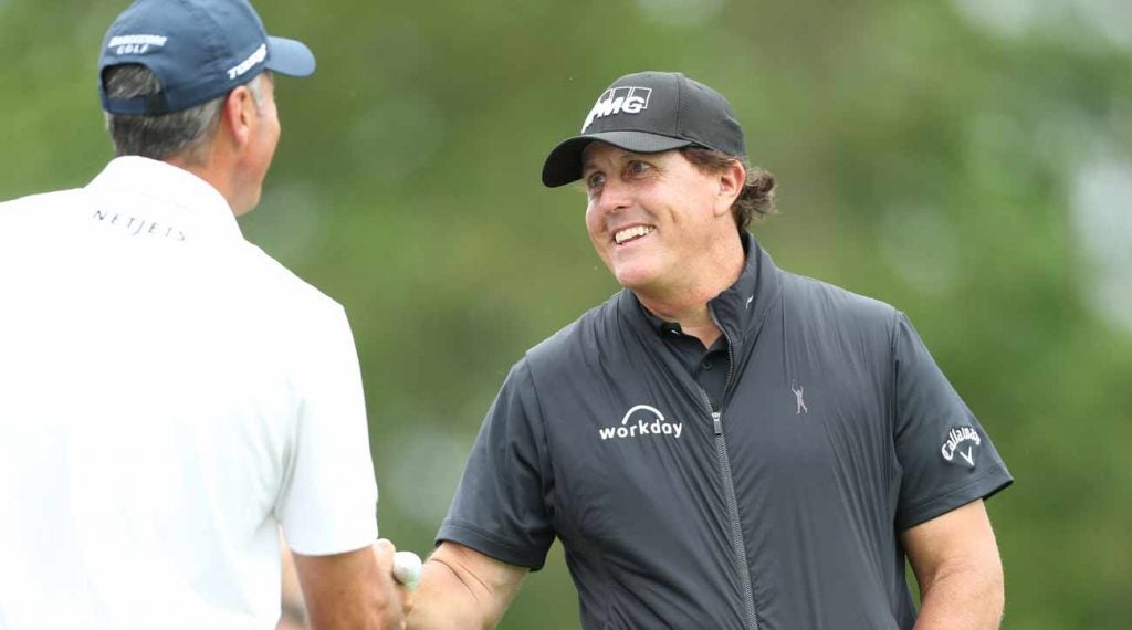 Phil Mickelson and Matt Kuchar played together at the Masters.
