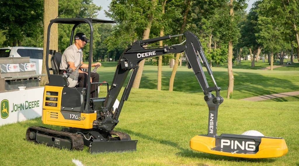 Ping collaborated with John Deere on a giant Anser putter.