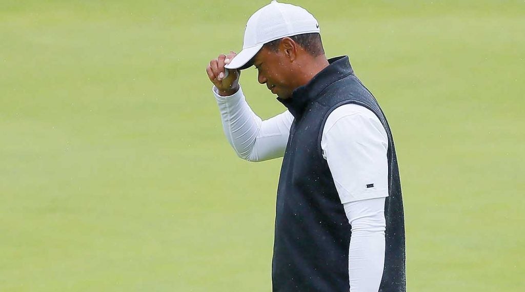Woods finished six-over through 36 holes at Royal Portrush.