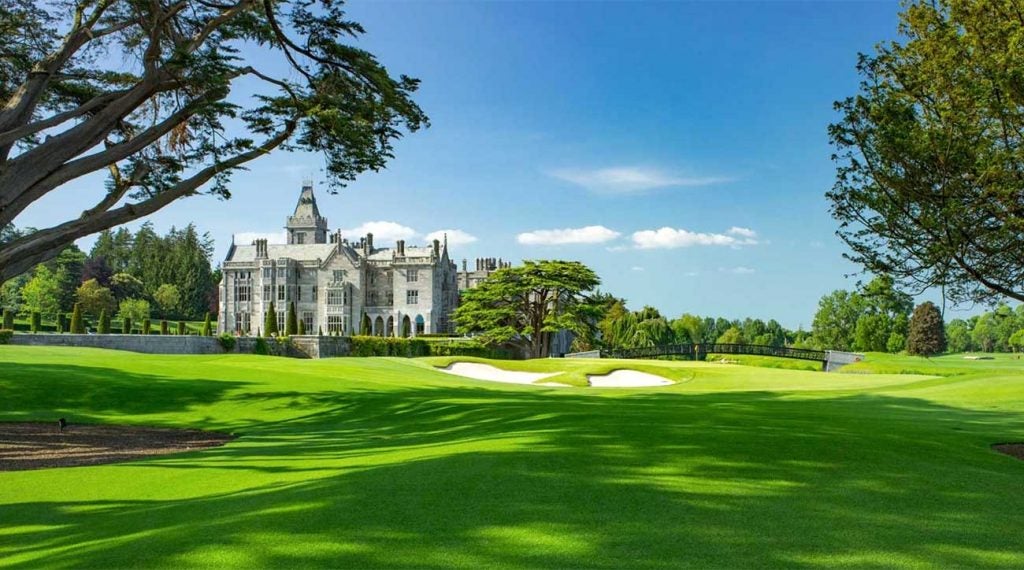 The 18th hole at Adare Manor in Ireland.