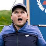 Eddie Pepperell breaks his putter over neck at Irish Open