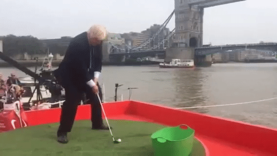 New U.K. prime minister Boris Johnson's golf swing isn't as bad as it looks
