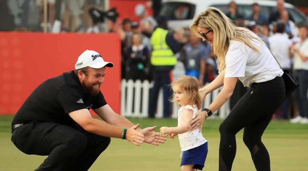 The Lowry family celebrated a victory earlier this year in Abu Dhabi. 
