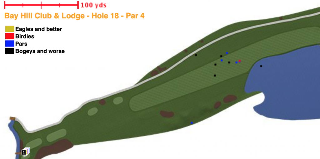 Only one tee shot from Si Woo Kim's Bay Hill career traveled far enough to reach the lake. 